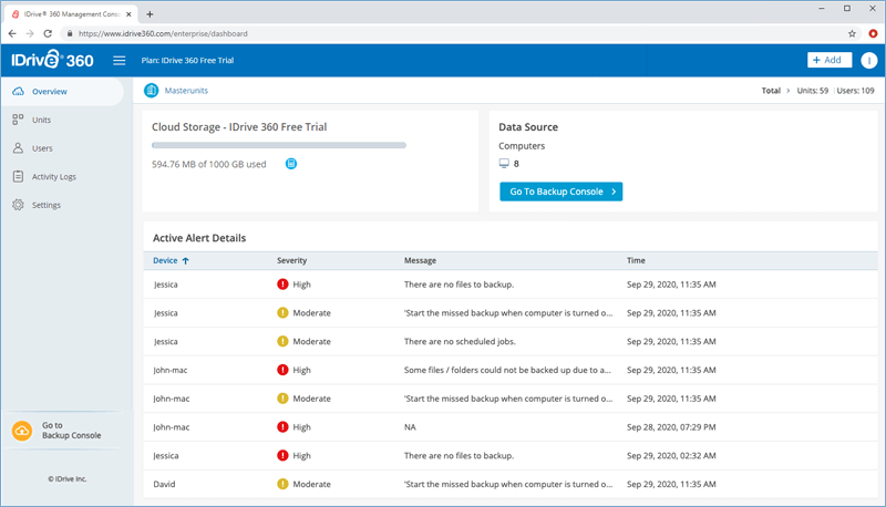 Managment console
